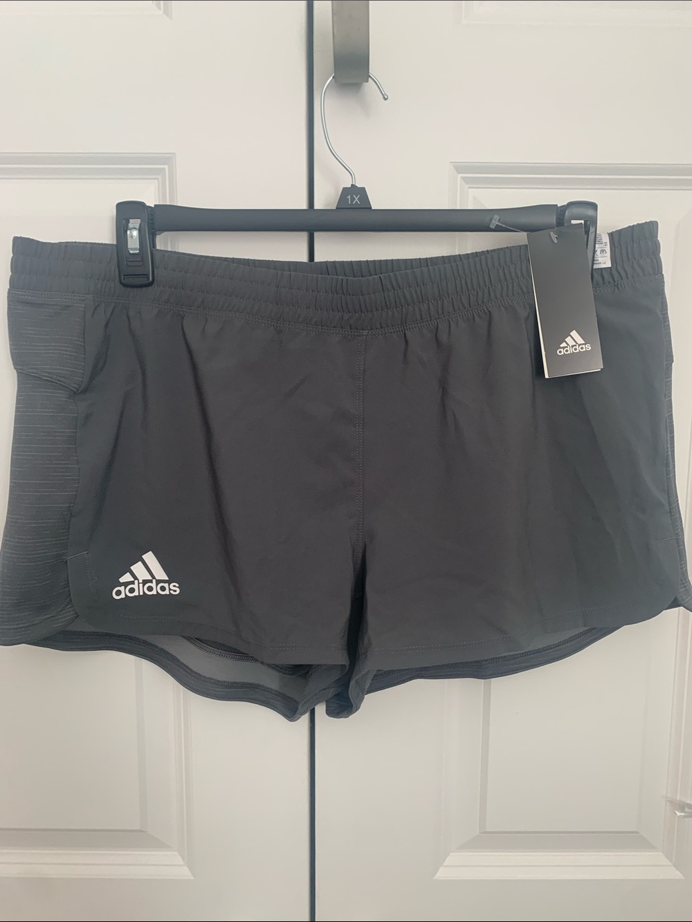 adidas Women's Gray Athletic Shorts with Logo
